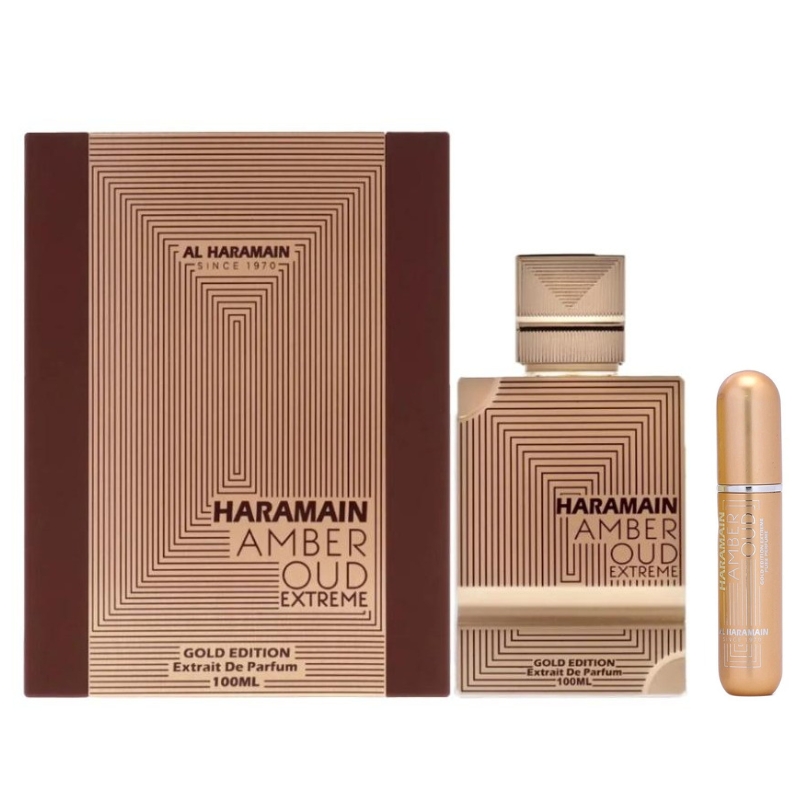 Principal_17039 Al Haramain Amber Oud Gold U Extreme Kit 100ml EDP+Refilliabl - Imagen 1
