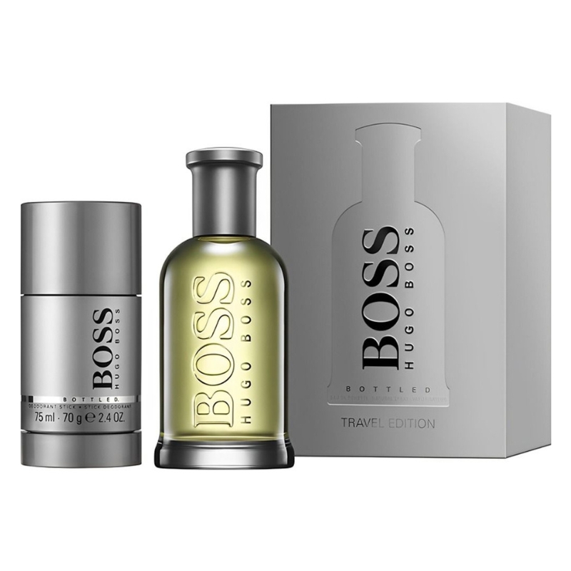 Principal_27403 Hugo Boss Bottled Travel Kit 100ml EDT+ 75ml Deo Stick - Imagen 1